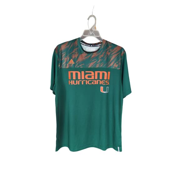 Miami Hurricanes Adidas short sleeve men's XL - Picture 1 of 3